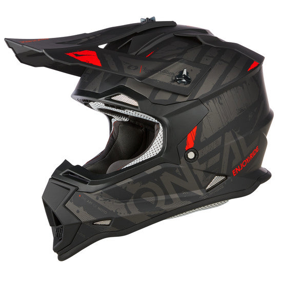 O'Neal 2SRS GLITCH V.23 Helmet - Black/Grey