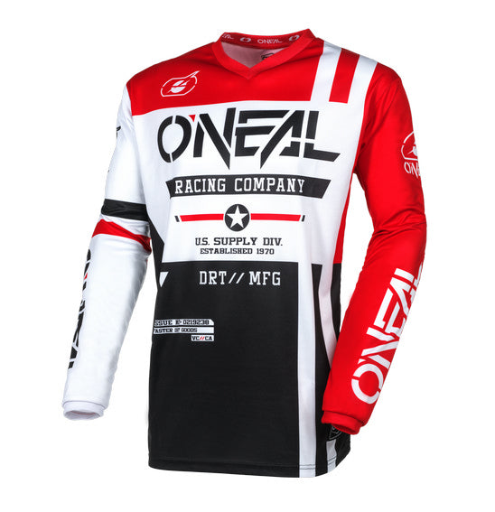 O'Neal 2025 Youth ELEMENT Warhawk Jersey - Black/White/Red