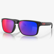 0OO9102-3655 Oakley Holbrook Sunglasses Matte Black Frame with + Red Iridium Lens