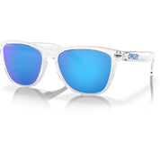 0OO9013-D055 Oakley Frogskins Sunglasses Crystal Clear Frame with PRIZM Sapphire Lens