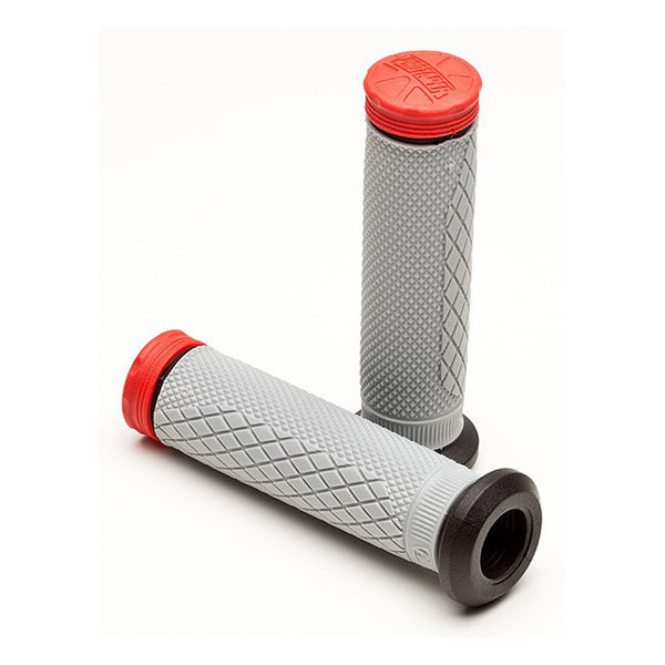 ATV Tri Density Grips - Full Diamond - Red