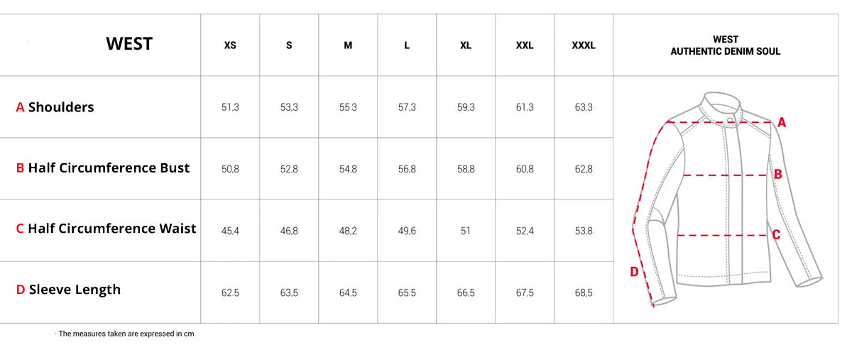 West-size-chart