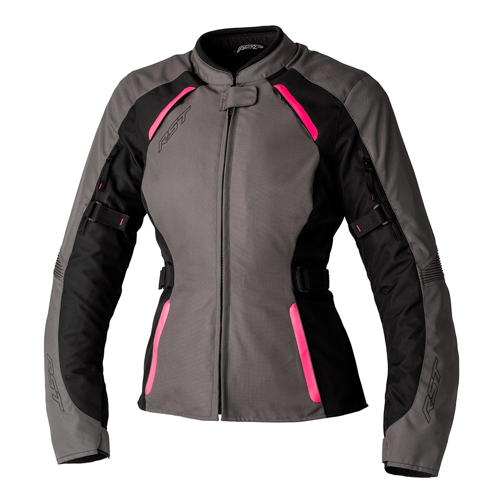 RST AVA LADIES TEXTILE JACKET [BLACK/NEON PINK]